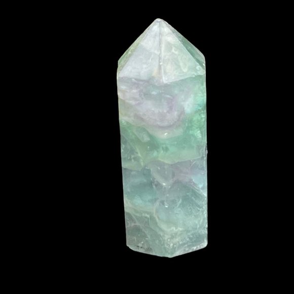 Snowflake Fluorite Tower Quartz Pointed Natural Mineral Rock Specimen Tower - Picture 2 of 9